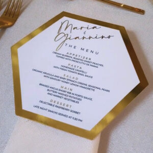 Octagon Menu Cards