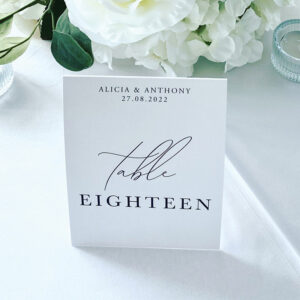 Table Number Cards