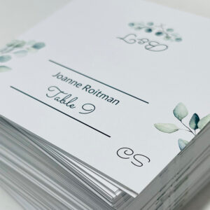 Table Seating Tent Cards