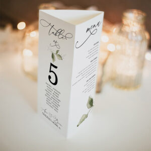 Triangle Table Number Cards